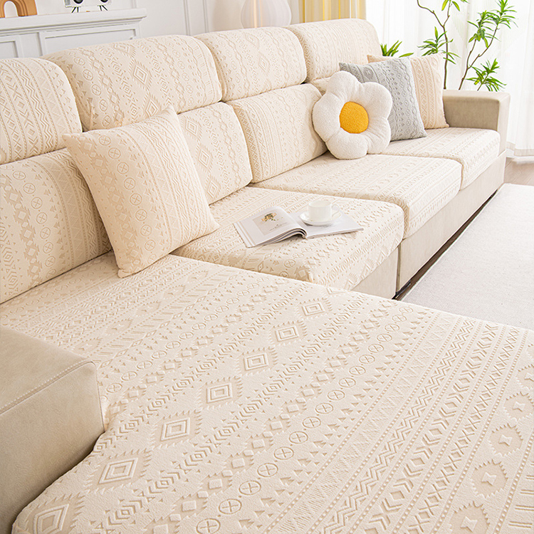Jacquard Elastic Fleece Sofaカバー